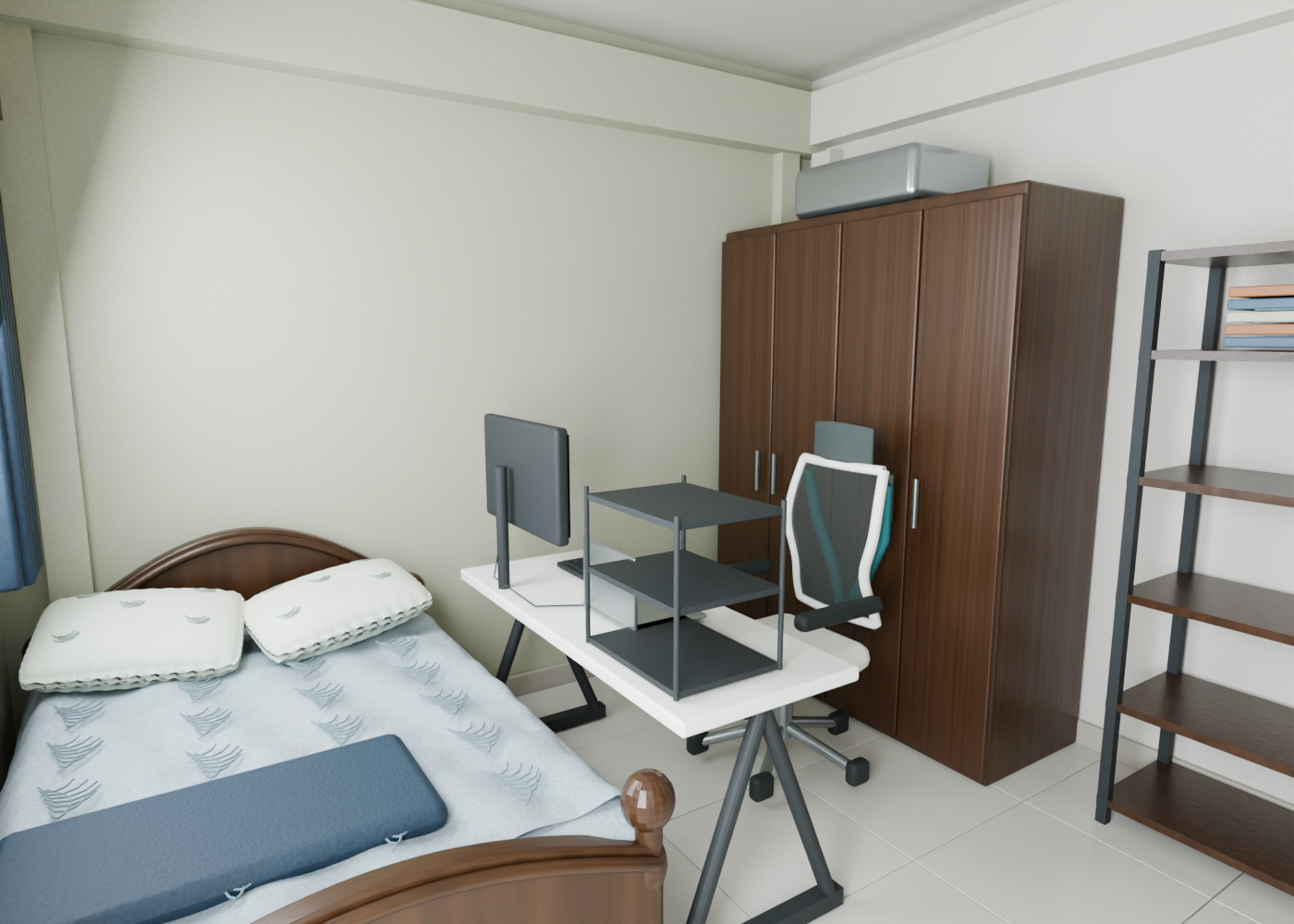 A view of the room and balcony